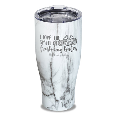 Fresh Hay Bales Laser Etched Tumbler