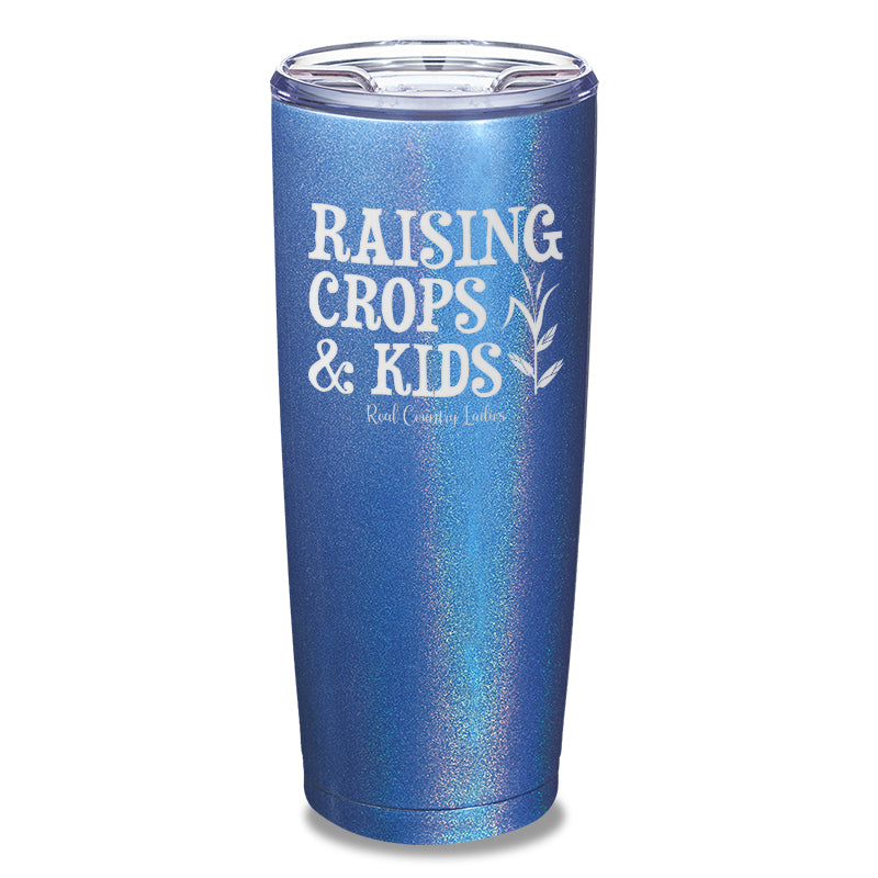 Raising Crops And Kids Laser Etched Tumbler