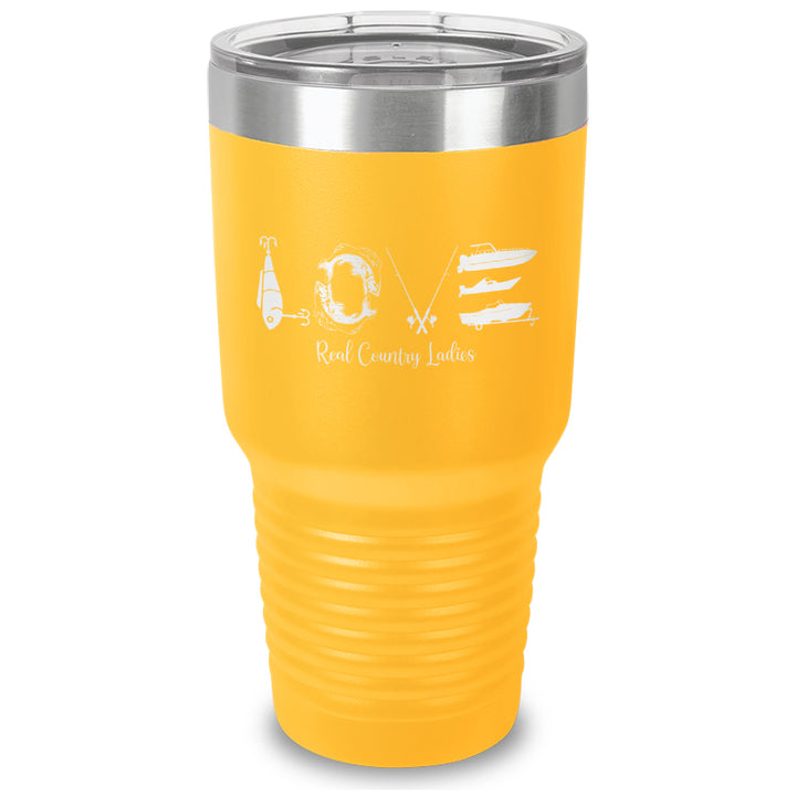 Fishing Love Laser Etched Tumbler