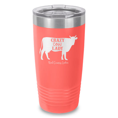 Crazy Cow Lady Laser Etched Tumbler