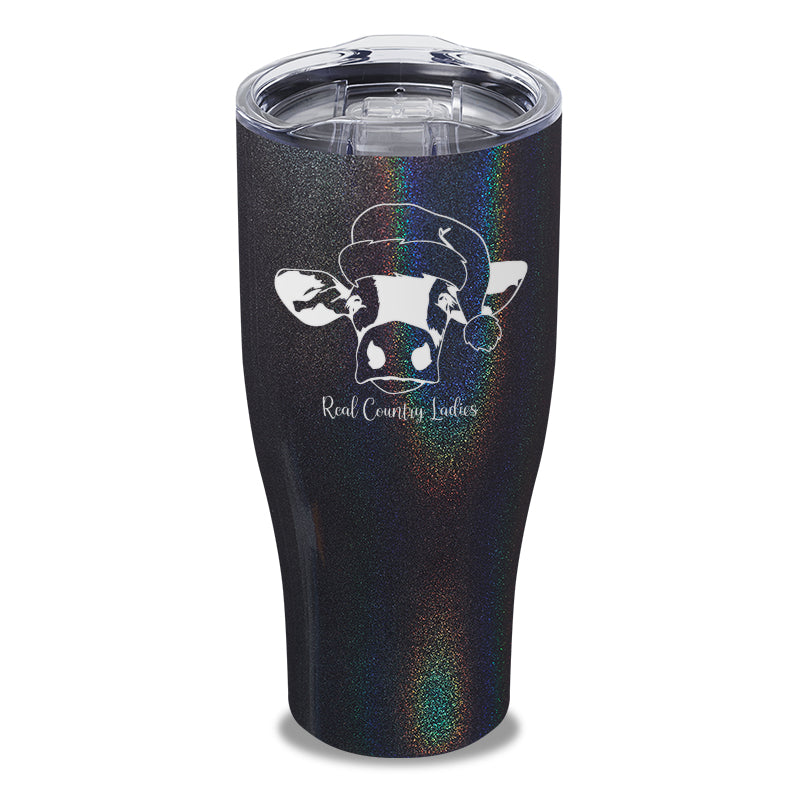 Christmas Cow Laser Etched Tumbler