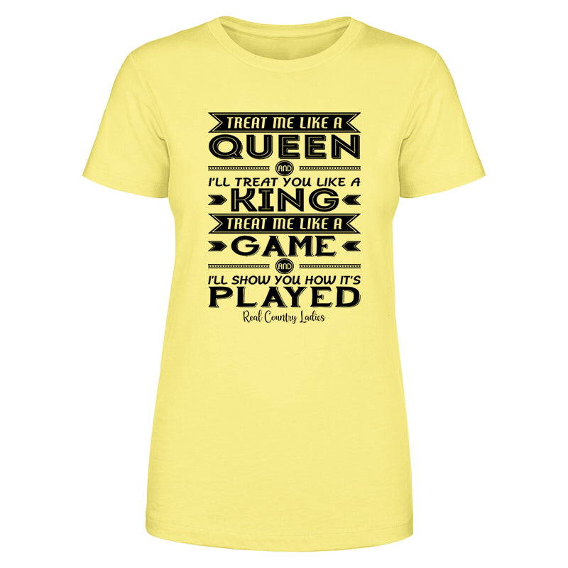 Like A Queen Black Print Front Apparel