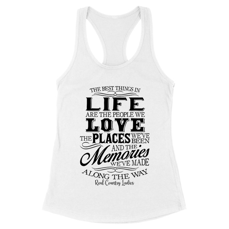 Best Things In Life Black Print Front Apparel