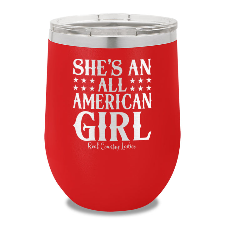 All American Girl 12oz Stemless Wine Cup