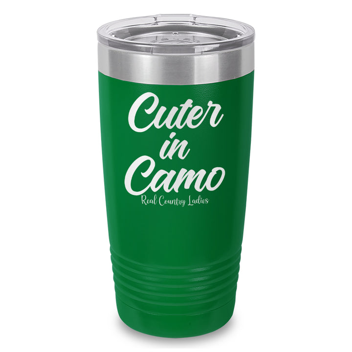 Cuter In Camo Laser Etched Tumbler