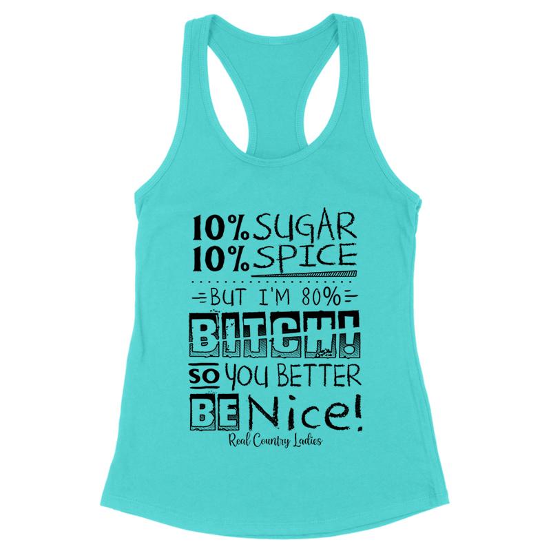 Sugar And Spice Black Print Front Apparel