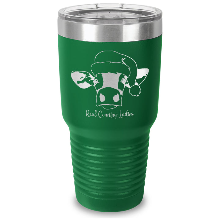 Christmas Cow Laser Etched Tumbler