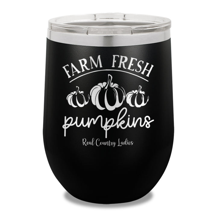 Farm Fresh Pumpkins 12oz Stemless Wine Cup