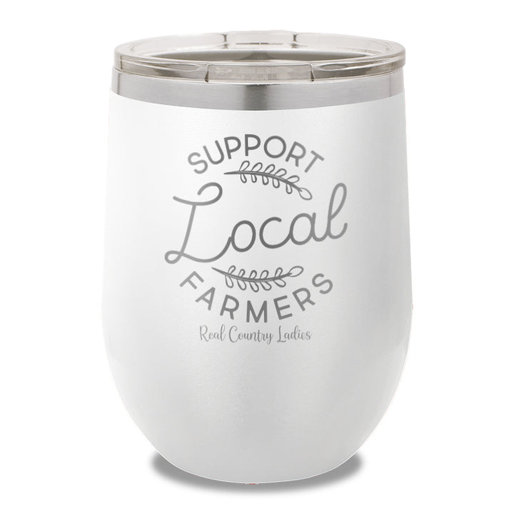 Support Local Farmers 12oz Stemless Wine Cup