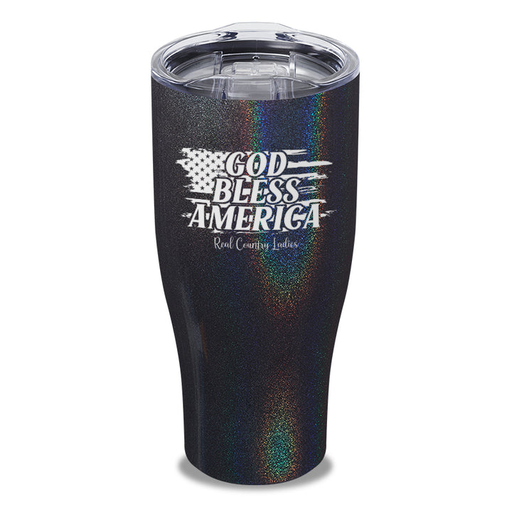 God Bless America Laser Etched Tumbler