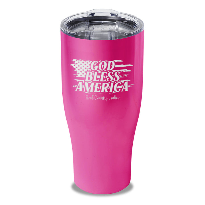 God Bless America Laser Etched Tumbler