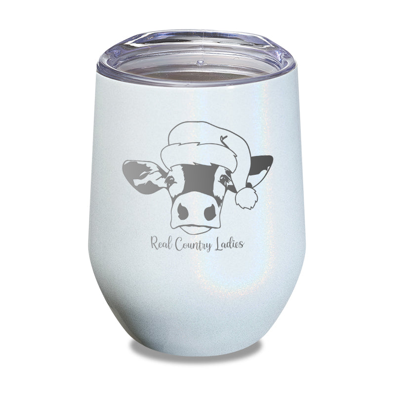 Christmas Cow Laser Etched Tumbler