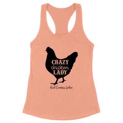 Crazy Chicken Lady Black Print Apparel