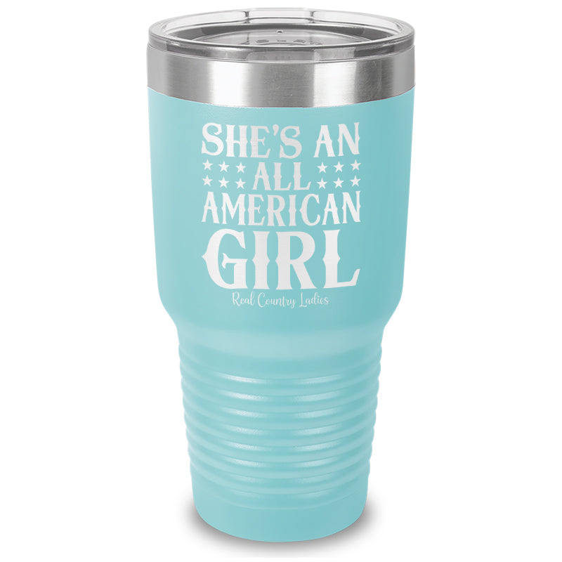 All American Girl Laser Etched Tumbler