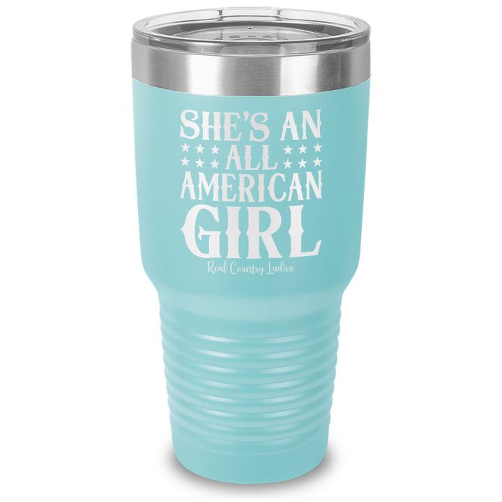 All American Girl Laser Etched Tumbler