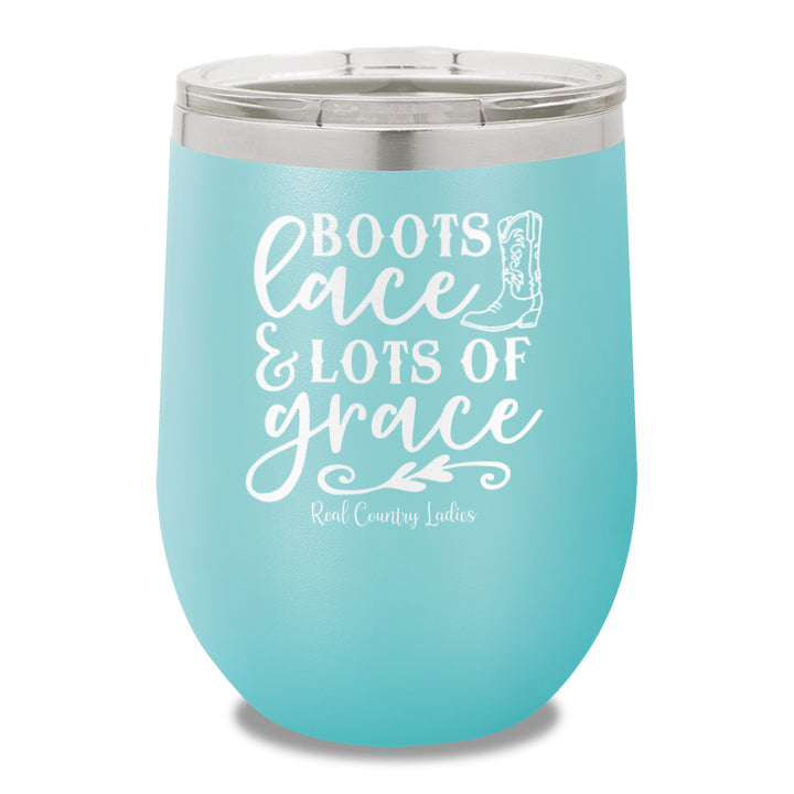 Boots Lace And Lots Of Grace 12oz Stemless Wine Cup