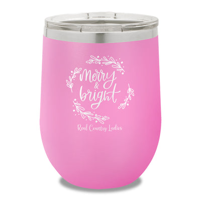 Merry And Bright 12oz Stemless Wine Cup