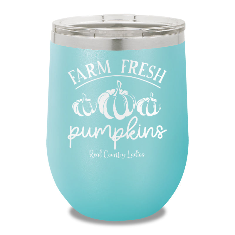 Farm Fresh Pumpkins 12oz Stemless Wine Cup