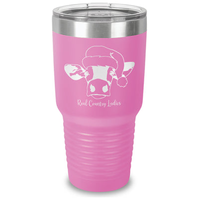 Christmas Cow Laser Etched Tumbler