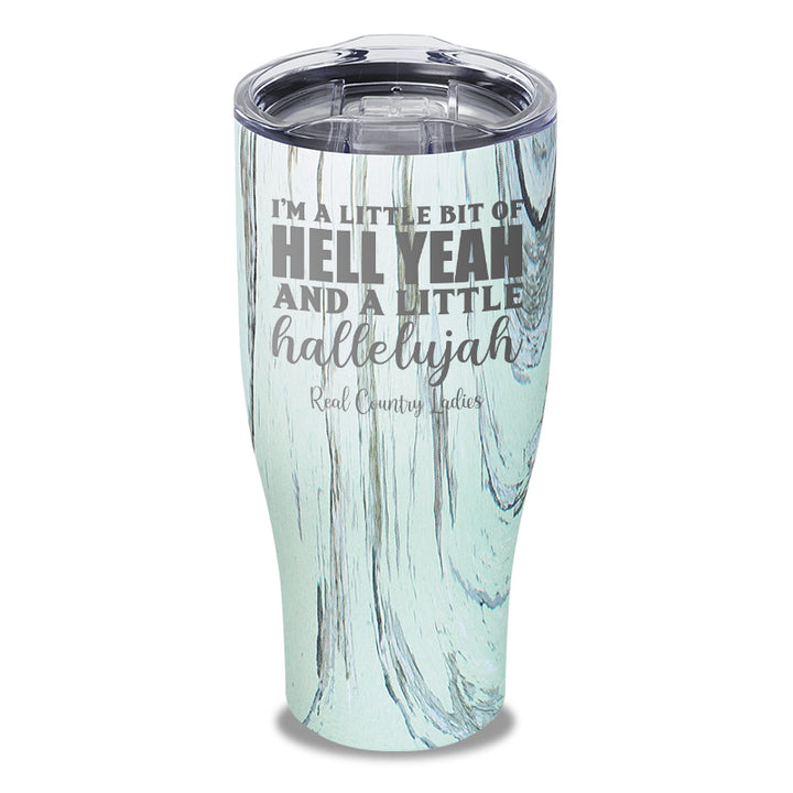 Hell Yeah And Hallelujah Laser Etched Tumbler