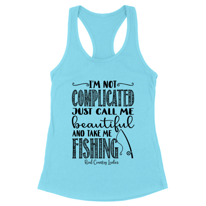 I'm Not Complicated Black Print Front Apparel