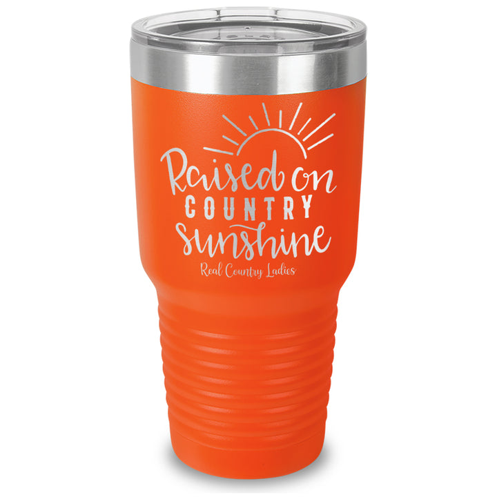 Raised On Country Sunshine Laser Etched Tumbler