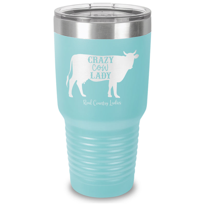 Crazy Cow Lady Laser Etched Tumbler