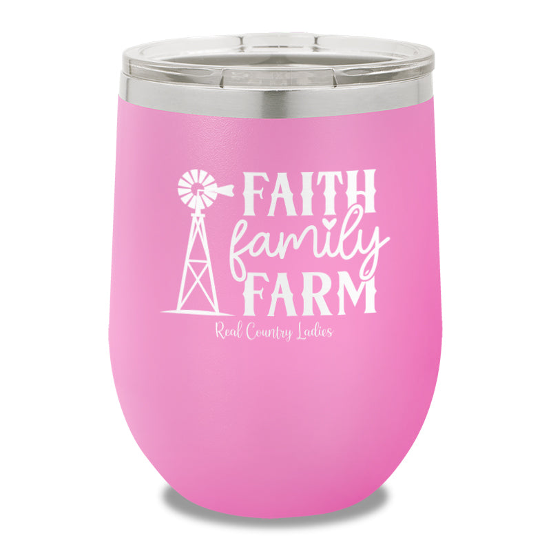 Faith Family Farm 12oz Stemless Wine Cup