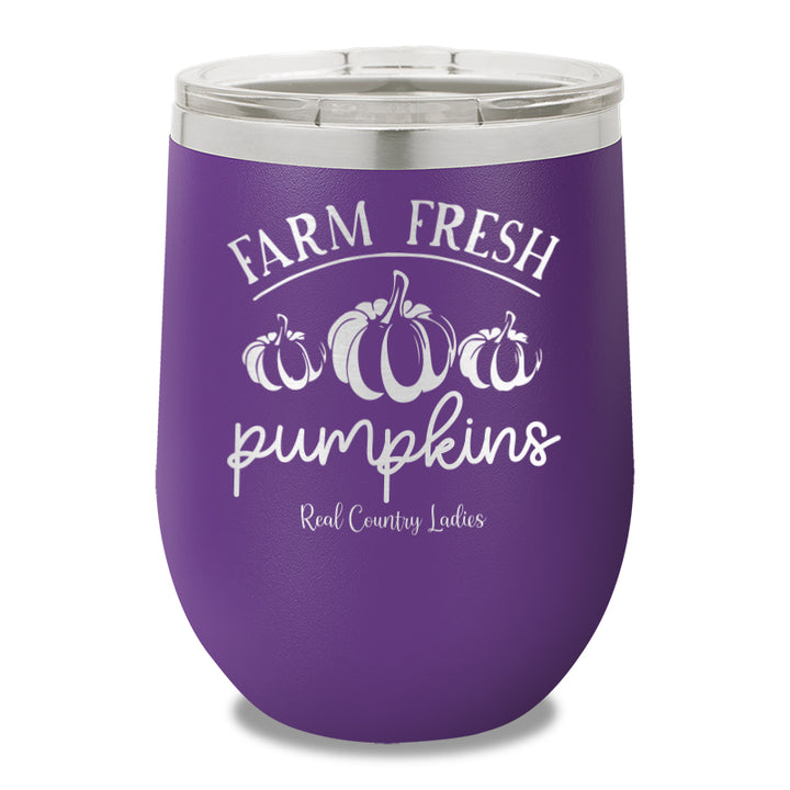 Farm Fresh Pumpkins 12oz Stemless Wine Cup