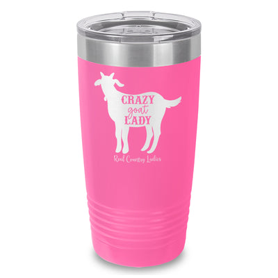 Crazy Goat Lady Laser Etched Tumbler