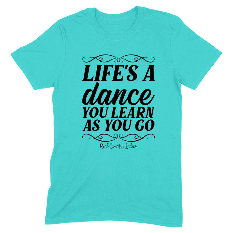 Life's A Dance Black Print Front Apparel