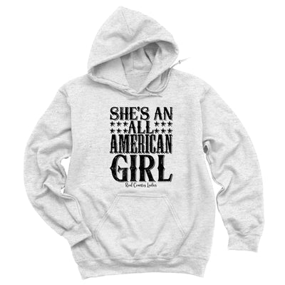 All American Girl Black Print Hoodies & Long Sleeves