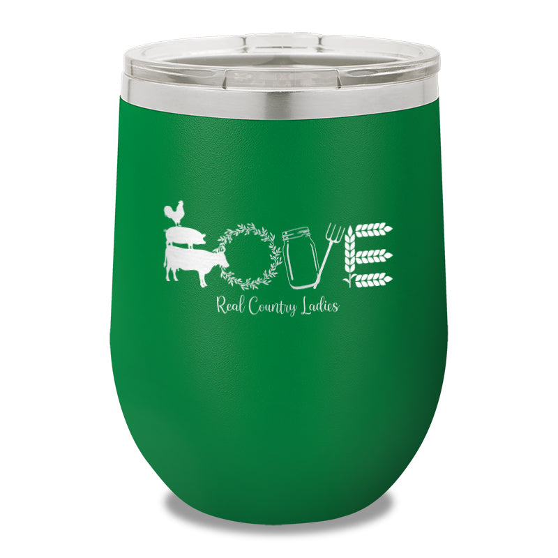 Farmhouse Love 12oz Stemless Wine Cup