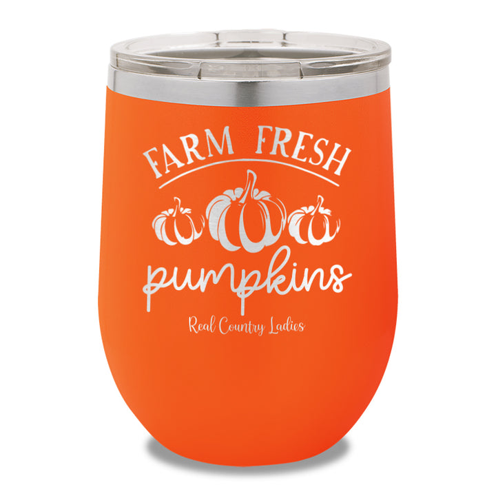 Farm Fresh Pumpkins 12oz Stemless Wine Cup