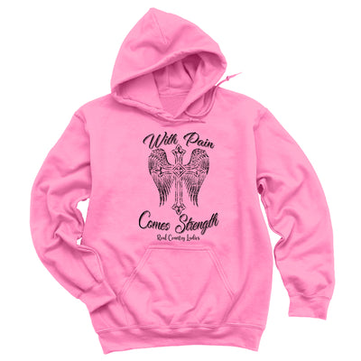 With Pain Comes Strength Black Print Hoodies & Long Sleeves