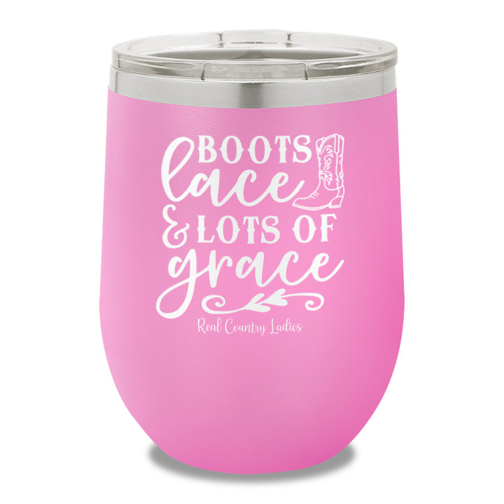 Boots Lace And Lots Of Grace 12oz Stemless Wine Cup