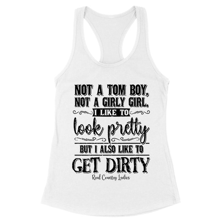 Not A Tom Boy Black Print Front Apparel