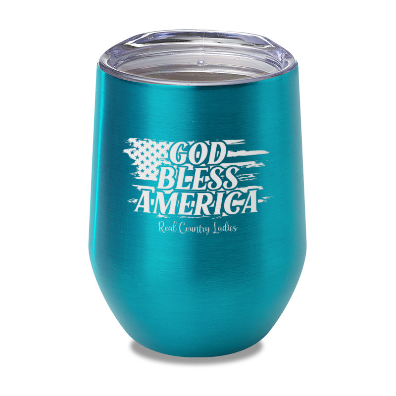 God Bless America Laser Etched Tumbler