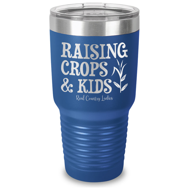 Raising Crops And Kids Laser Etched Tumbler