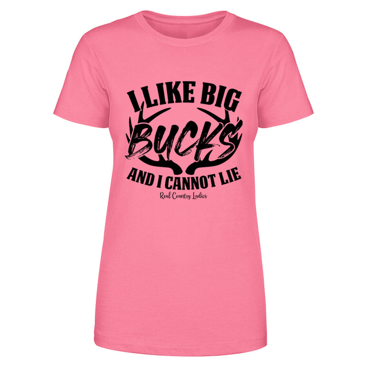 I Like Big Bucks Black Print Front Apparel