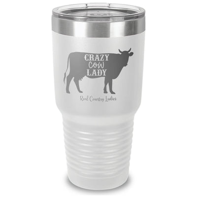 Crazy Cow Lady Laser Etched Tumbler