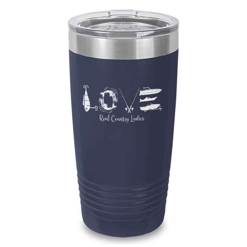 Fishing Love Laser Etched Tumbler