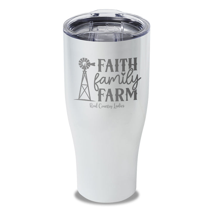 Faith Family Farm Laser Etched Tumbler