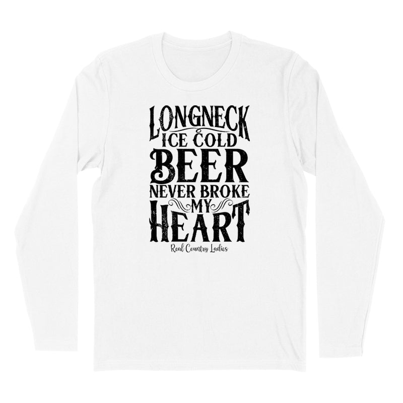 Longneck Ice Cold Beer Black Print Hoodies & Long Sleeves