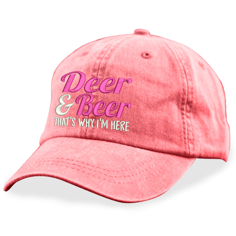 Deer And Beer That's Why I'm Here Hat