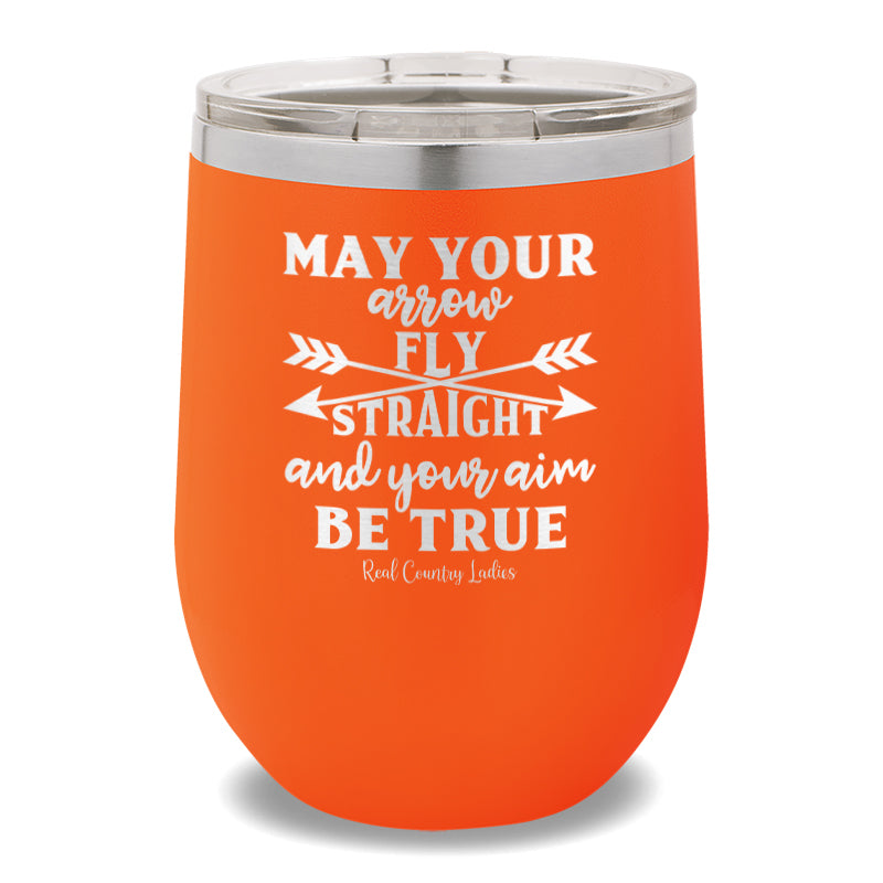 May Your Arrow Fly Straight 12oz Stemless Wine Cup