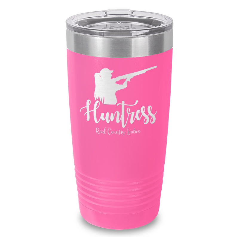 Huntress Shotgun Laser Etched Tumbler