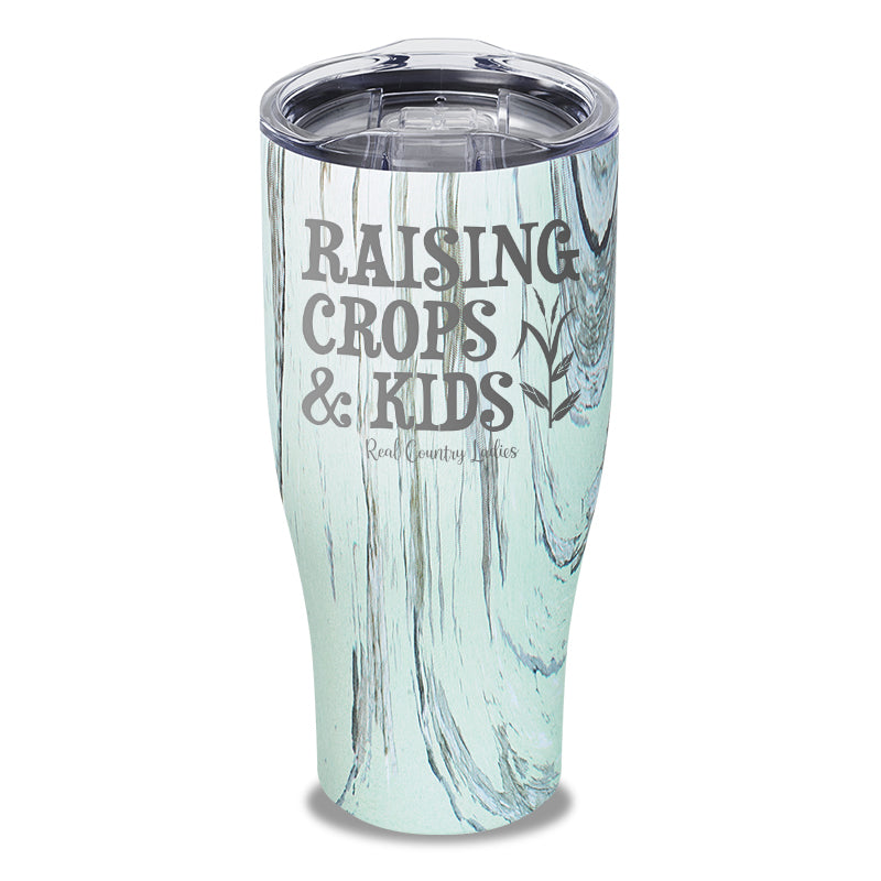 Raising Crops And Kids Laser Etched Tumbler