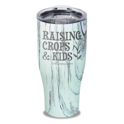 Raising Crops And Kids Laser Etched Tumbler