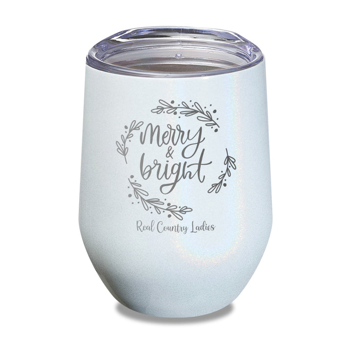 Merry And Bright Laser Etched Tumbler